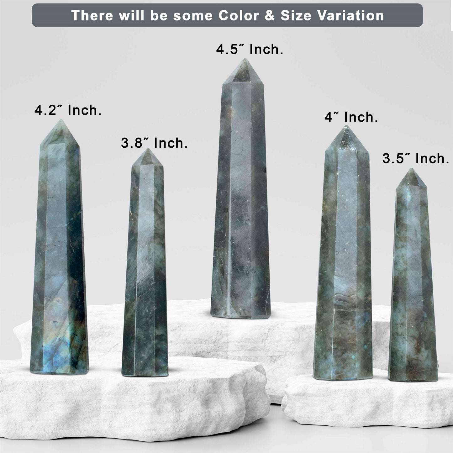 Labradorite Healing Crystal Wand - For Manifestation, Massage, and Aura Cleansing - TheIndianHand