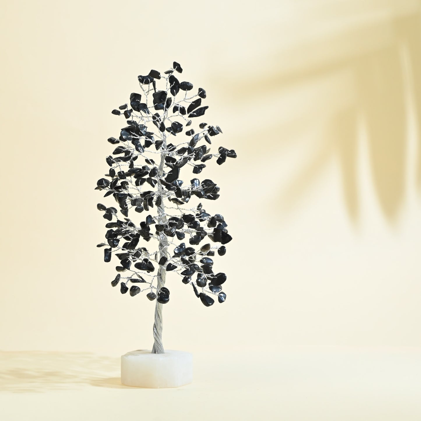 Black Tourmaline Crystal Tree with Quartz Base โ for Protection, Grounding & Energy Cleansing