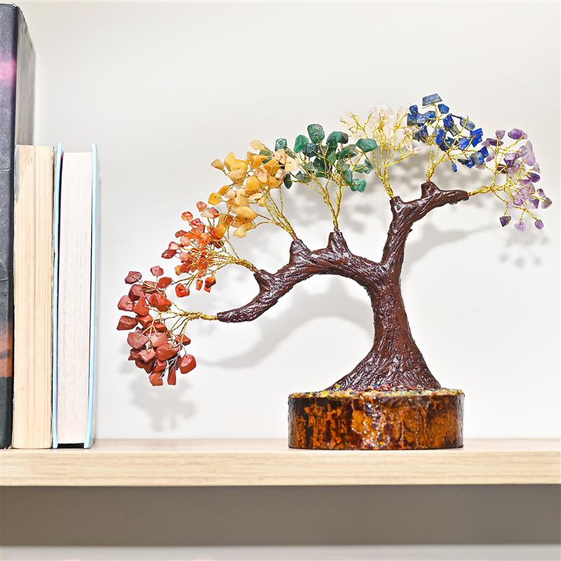 7 Chakra Bonsai Tree – for Spiritual Energy, Home Decor Showpiece