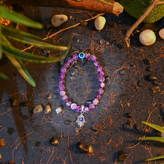 Amethyst Crystal Healing Bracelet – For Calmness, Peace & Spiritual Energy