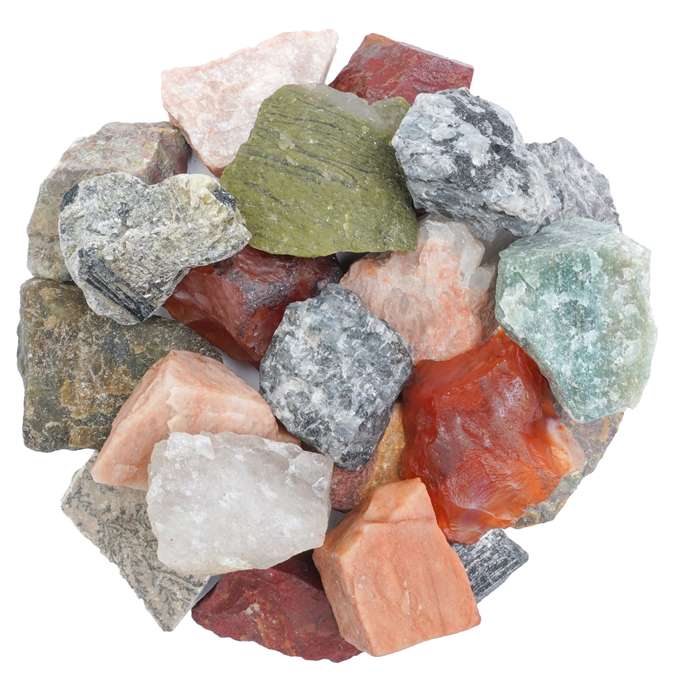 Exclusive Assorted Rough/Raw Natural Crystal for Tumbling Chakra Balancing - TheIndianHand