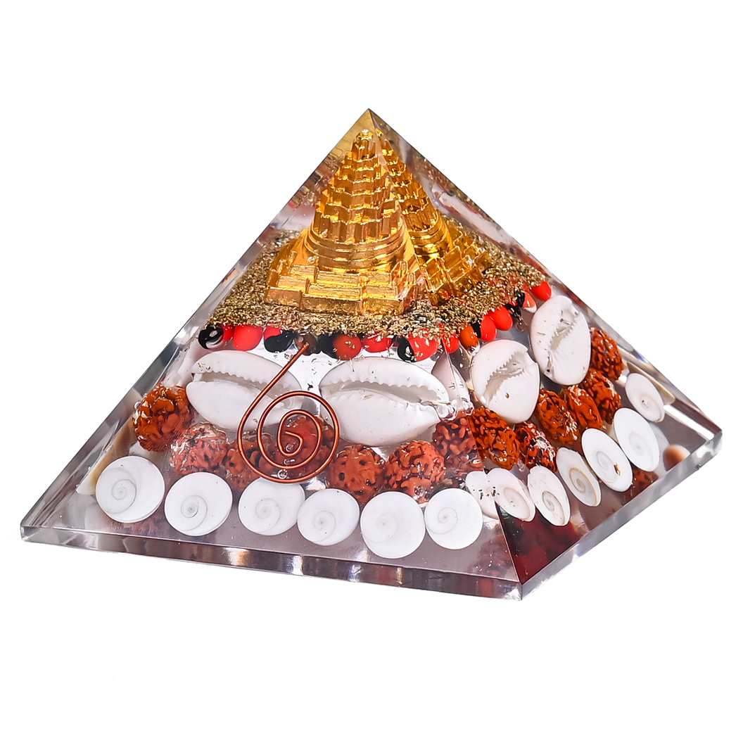 Shree Yantra Pyramid (75mm) โ Original Gomti Chakra Vastu Item