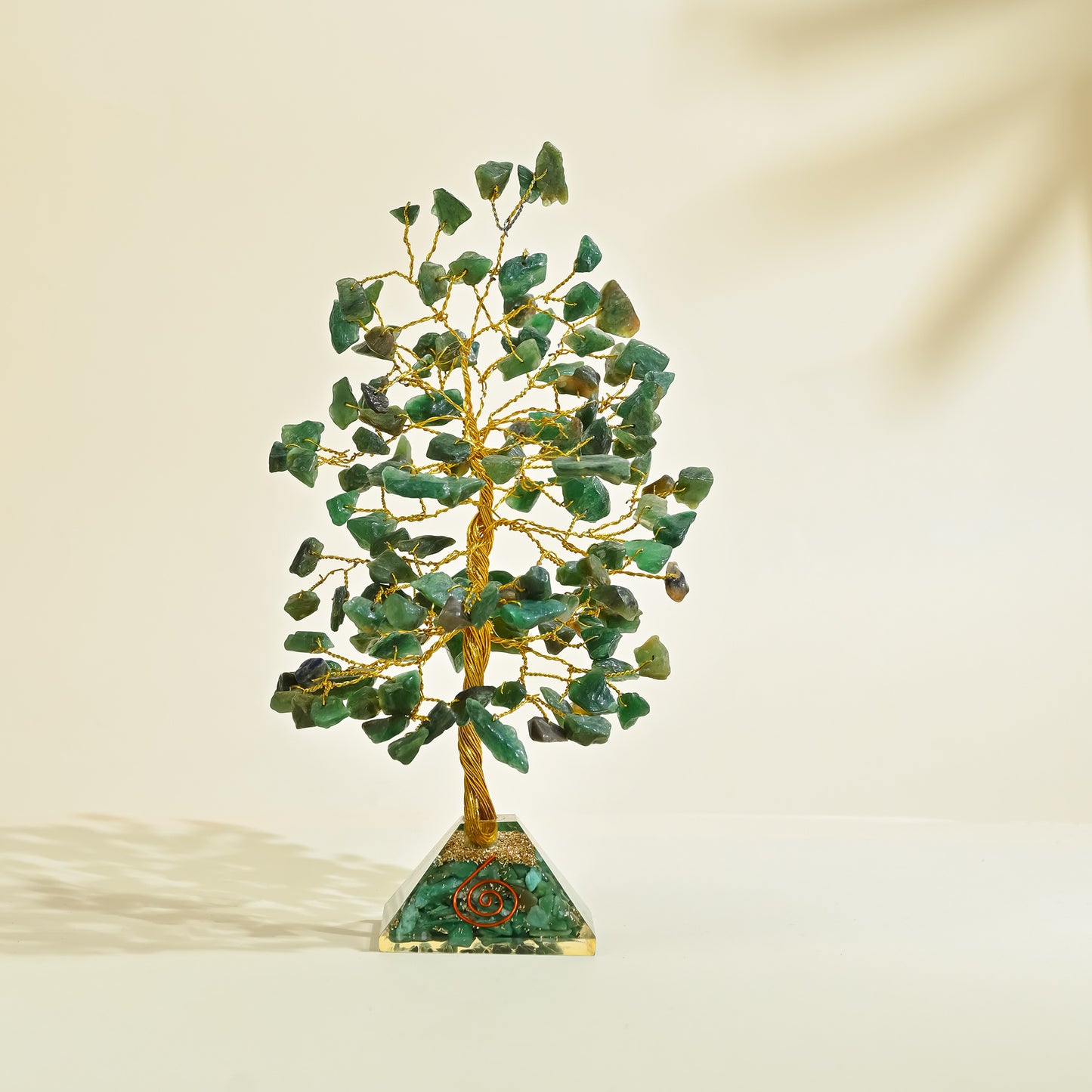 Green Jade Crystal Tree โ Orgone Pyramid Energy Tree for Business Growth & Stylish Spaces