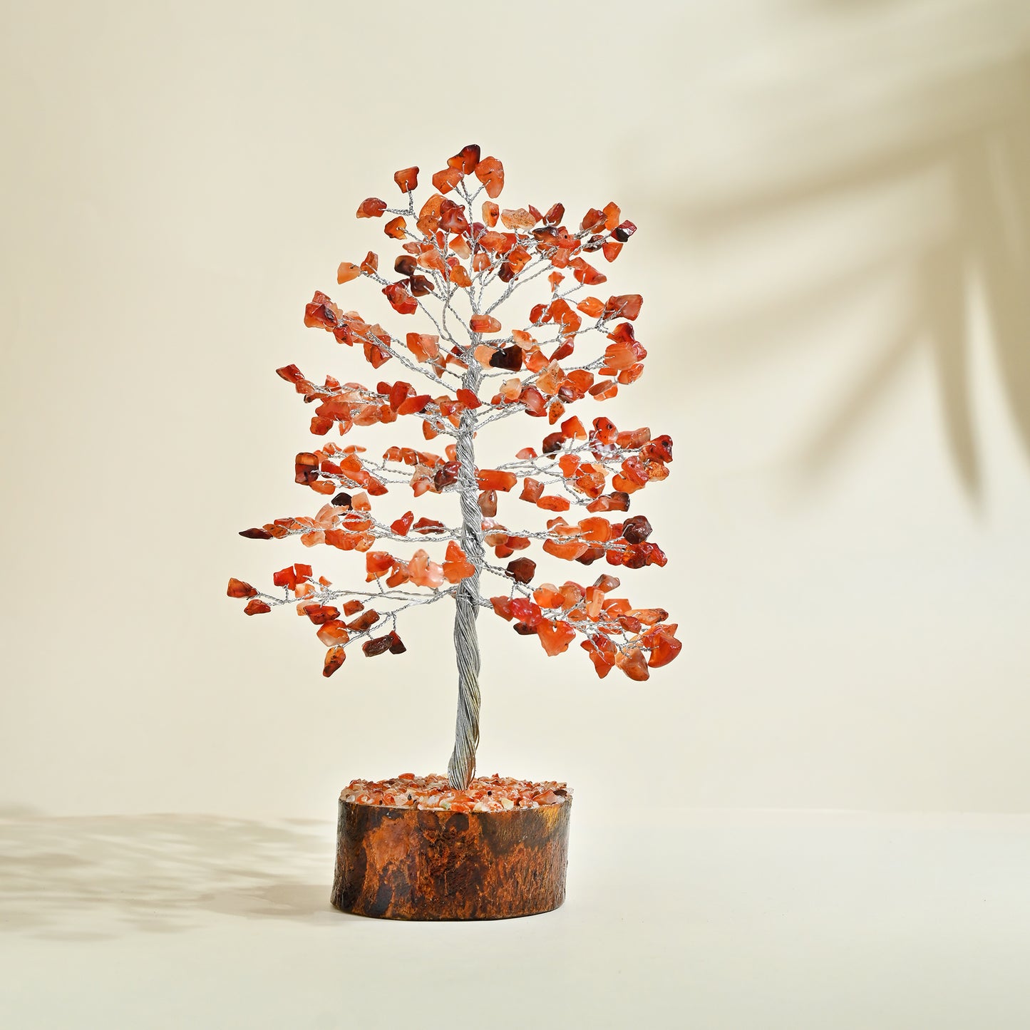 Carnelian Chakra Crystal Tree โ Handmade Healing Showpiece for Motivation & Stylish Spaces