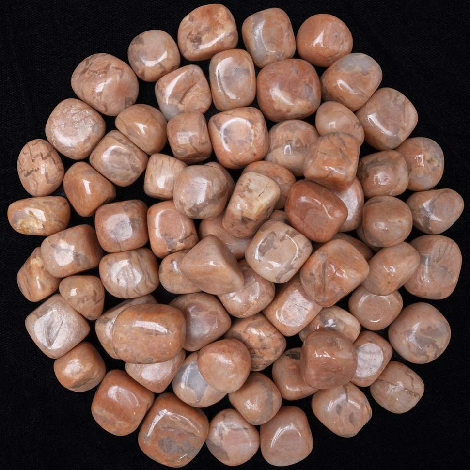Peach Moonstone Tumbled Stones - TheIndianHand