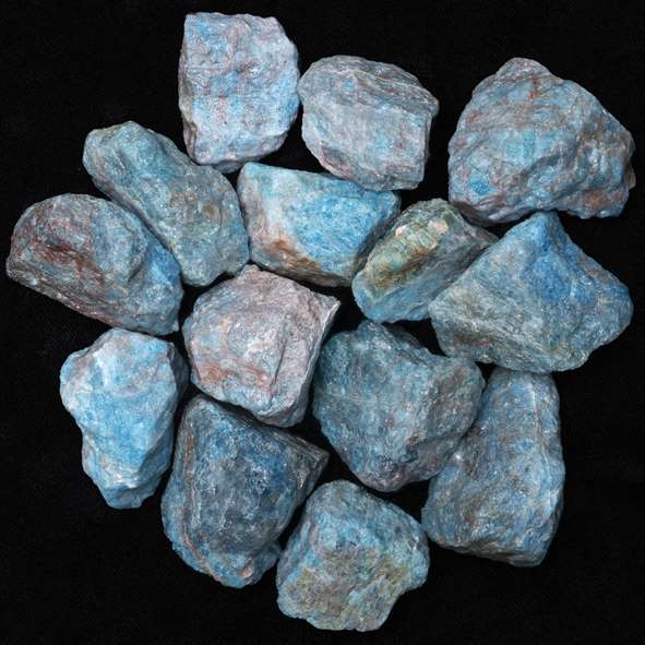 Blue Apatite Rough/Raw Natural Crystal for Tumbling Chakra Balancing - TheIndianHand