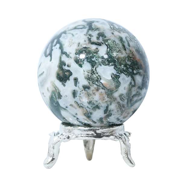 Tree Agate Crystal Sphere Ball - Nature Connection - TheIndianHand
