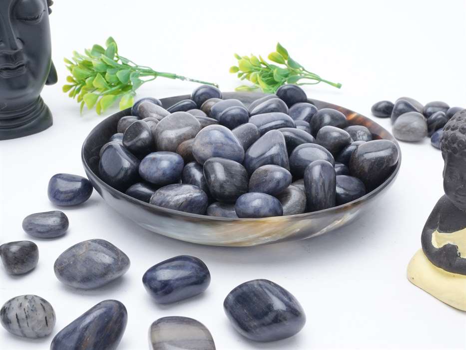 Iolite Tumbled Stones - TheIndianHand