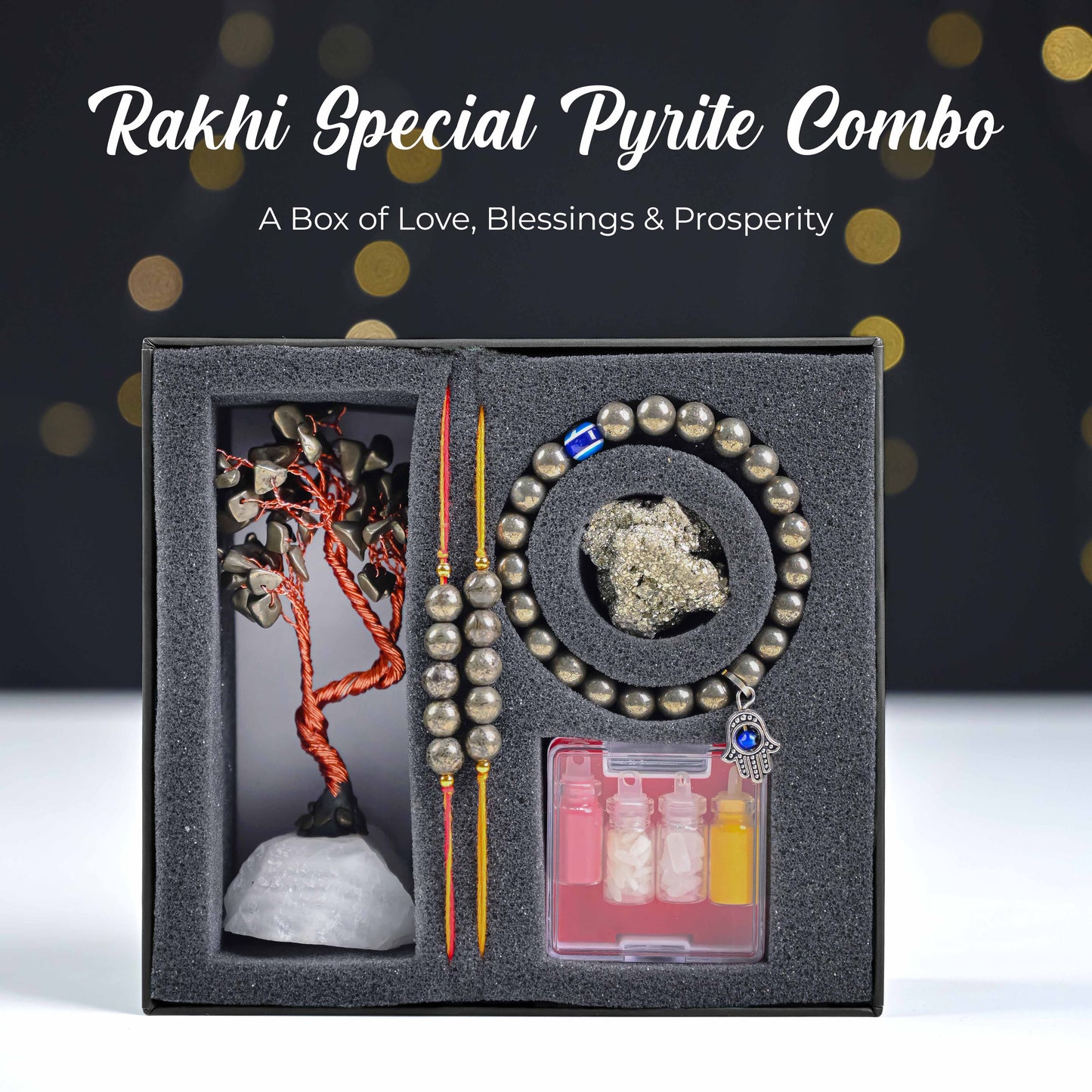 🌟 Rakhi Special Pyrite Combo – Gift of Prosperity, Protection & Success | Flat 30% OFF