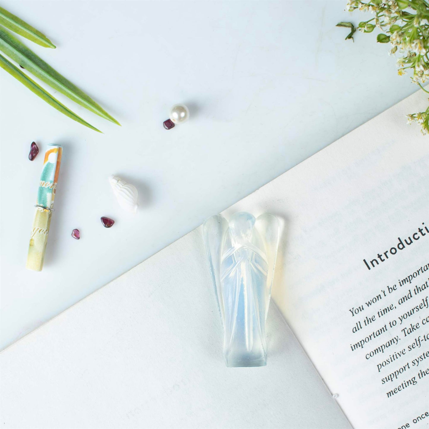 Opalite Pocket Angel for Positive Energy and Peace - TheIndianHand
