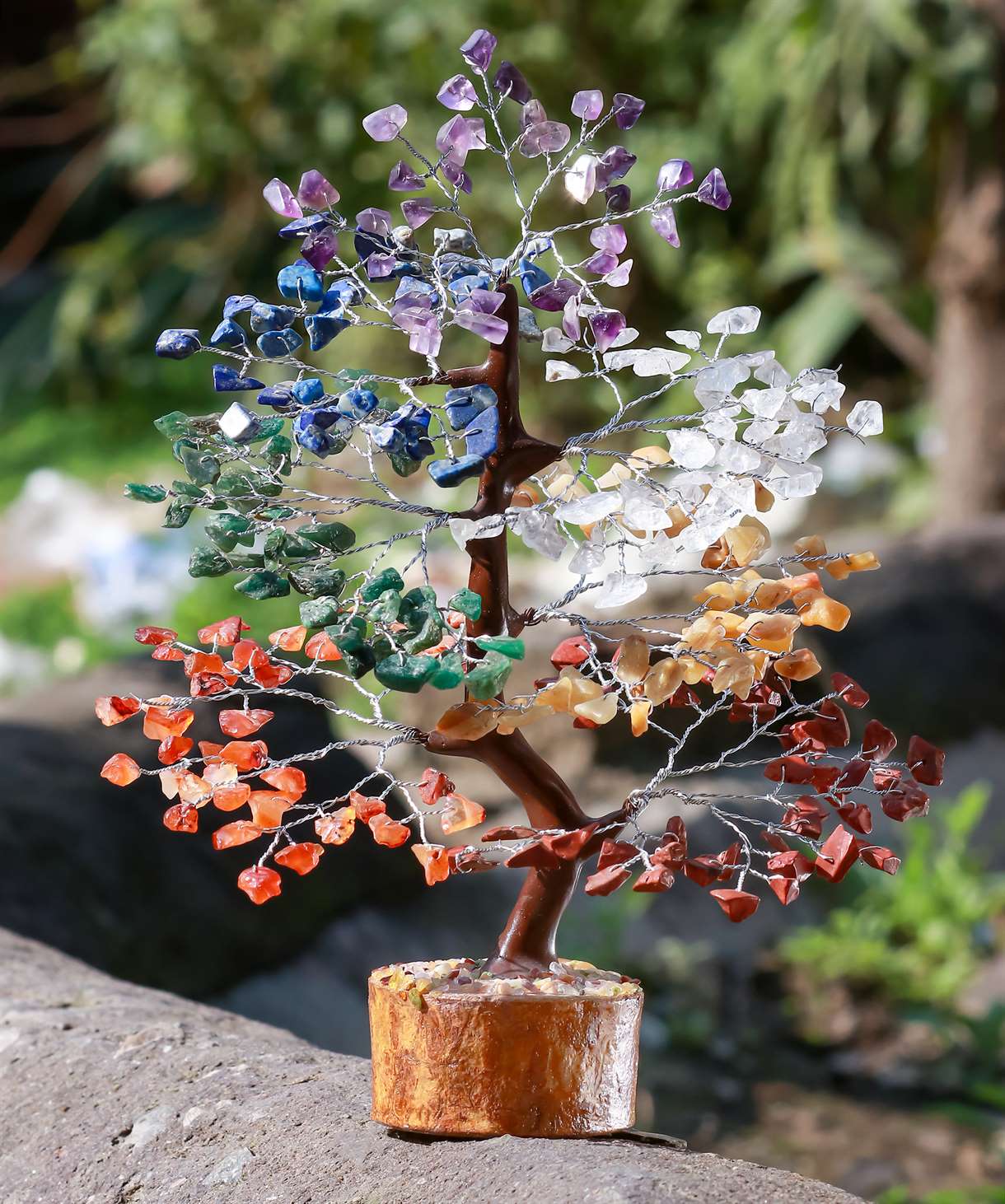 Seven Chakra Crystal Tree of life - TheIndianHand