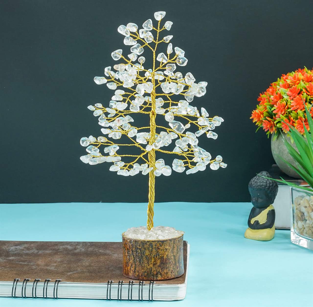 Clear Quartz Crystal Tree of Life - TheIndianHand