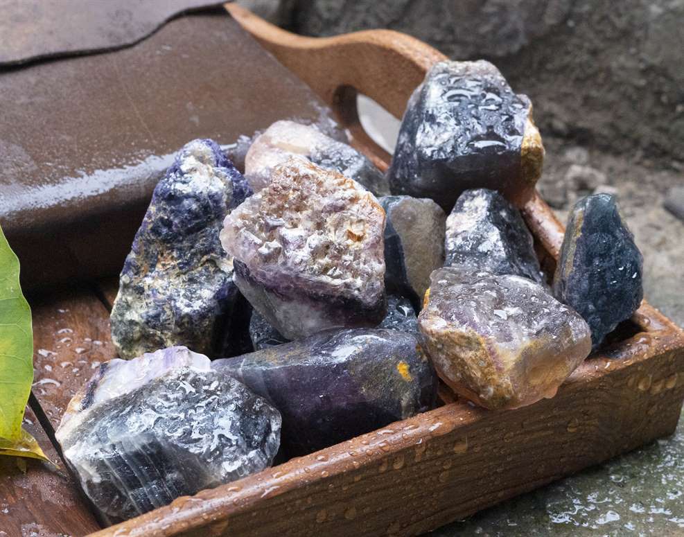 Fluorite Rough/Raw Natural Crystal for Tumbling Chakra Balancing - TheIndianHand