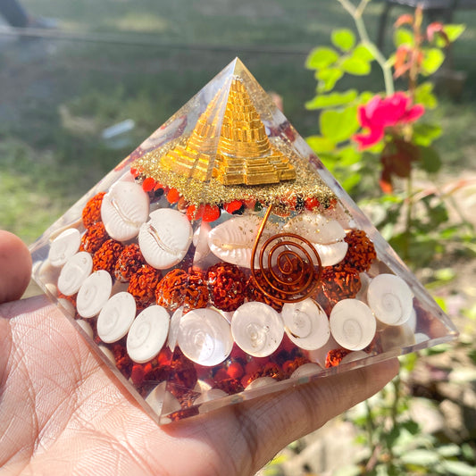 Shree Yantra Pyramid (75mm) – Original Gomti Chakra Vastu Item