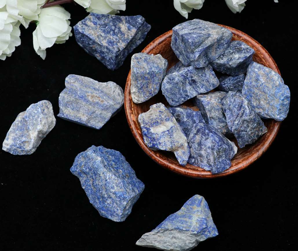 Lapis Lazuli Rough/Raw Natural Crystal for Tumbling Chakra Balancing - TheIndianHand