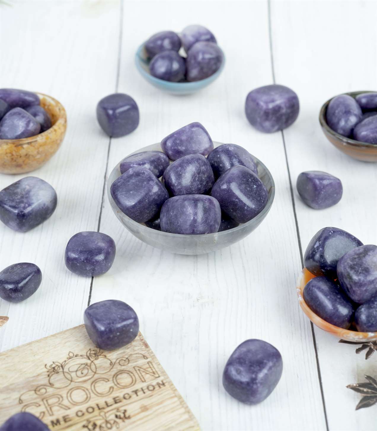Lepidolite Tumbled Stones - TheIndianHand
