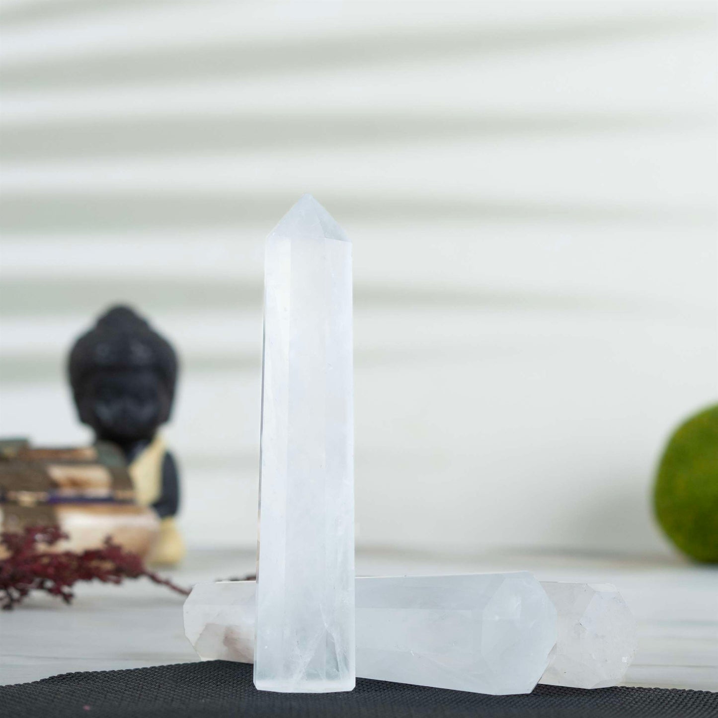 Clear Quartz Healing Crystal Wand - For Manifestation, Massage, and Clarity - TheIndianHand