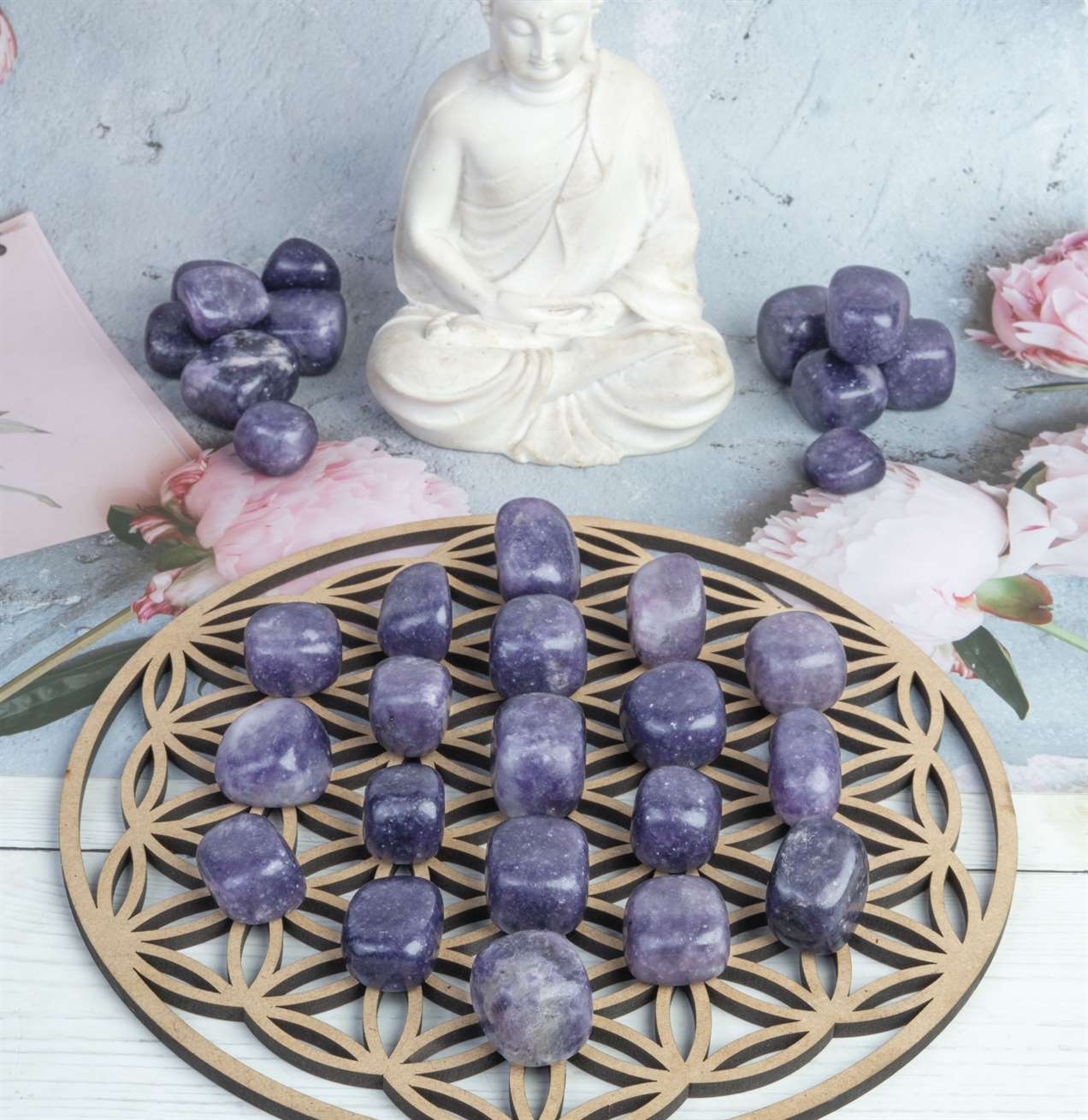 Lepidolite Tumbled Stones - TheIndianHand