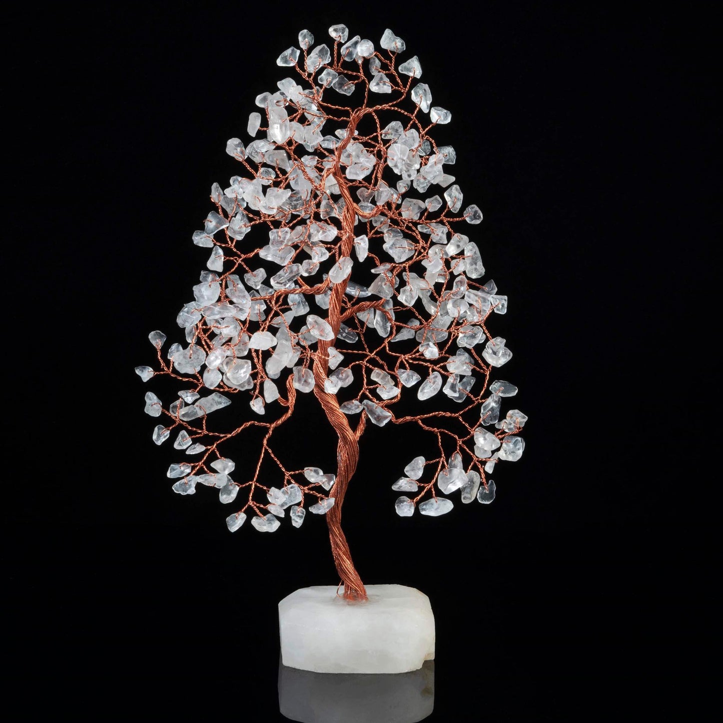 Clear Quartz Crystal Tree of Life (Natural Quartz Base) - TheIndianHand