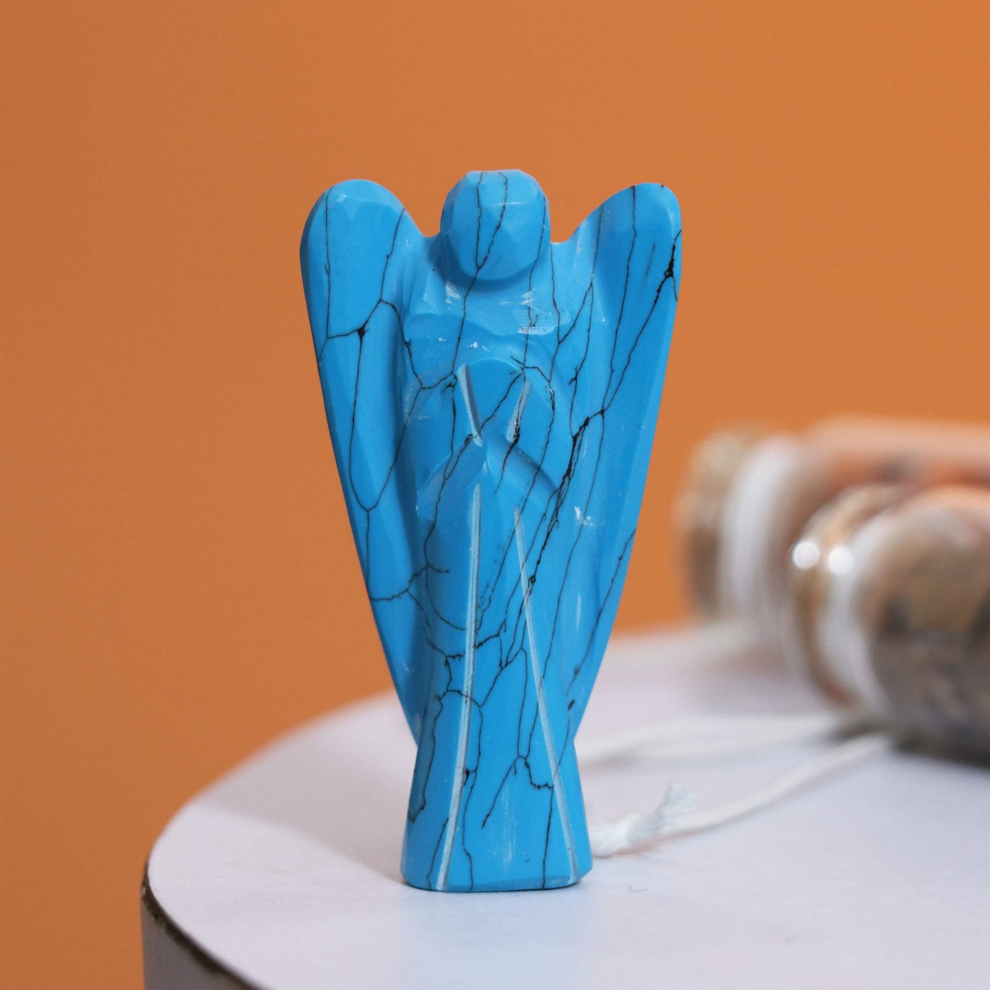 Turquoise Angel Figurine for Love and Healing - TheIndianHand