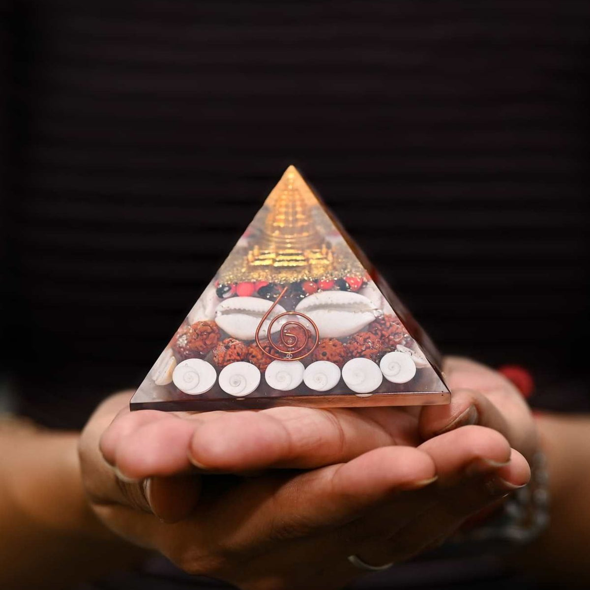 Shree Yantra Pyramid (90mm) – Original Gomti Chakra Vastu Item