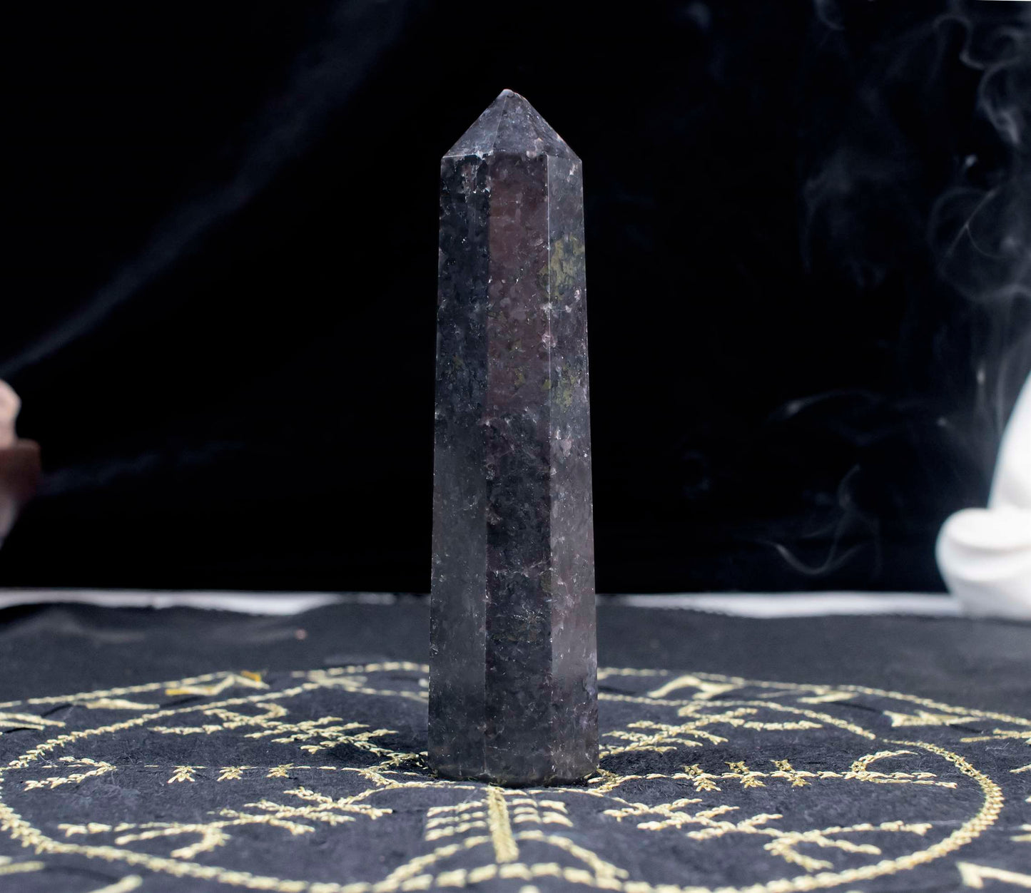 Indigo Gabbro Healing Crystal Wand - For Manifestation, Massage, and Inner Harmony - TheIndianHand