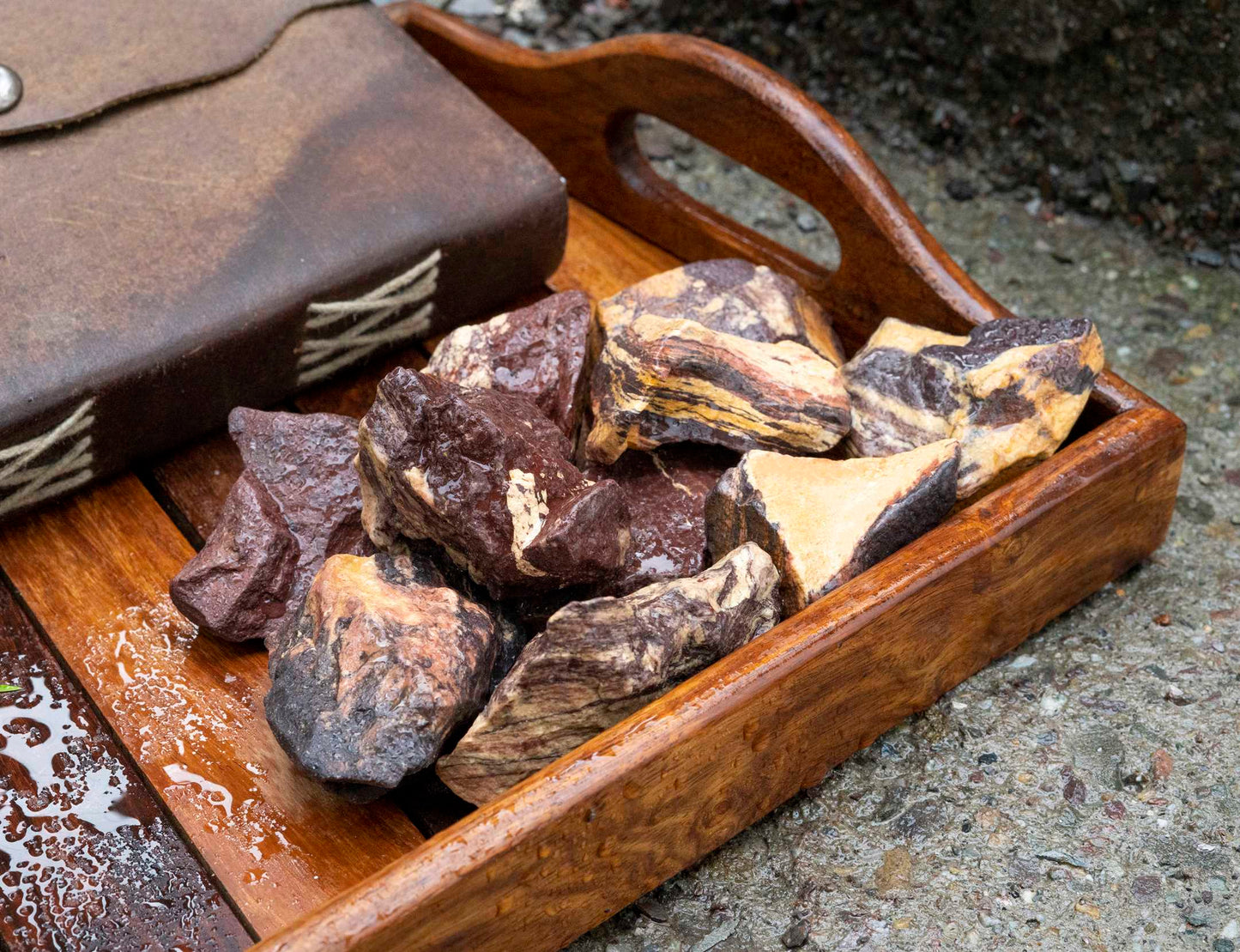 Wooden Jasper Rough/Raw Crystal for Tumbling Chakra Balancing - TheIndianHand