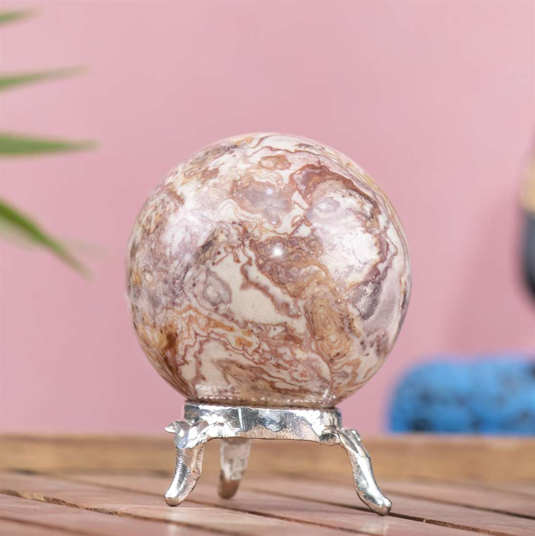 Rosita Jasper Crystal Sphere Ball - Emotional Balance - TheIndianHand