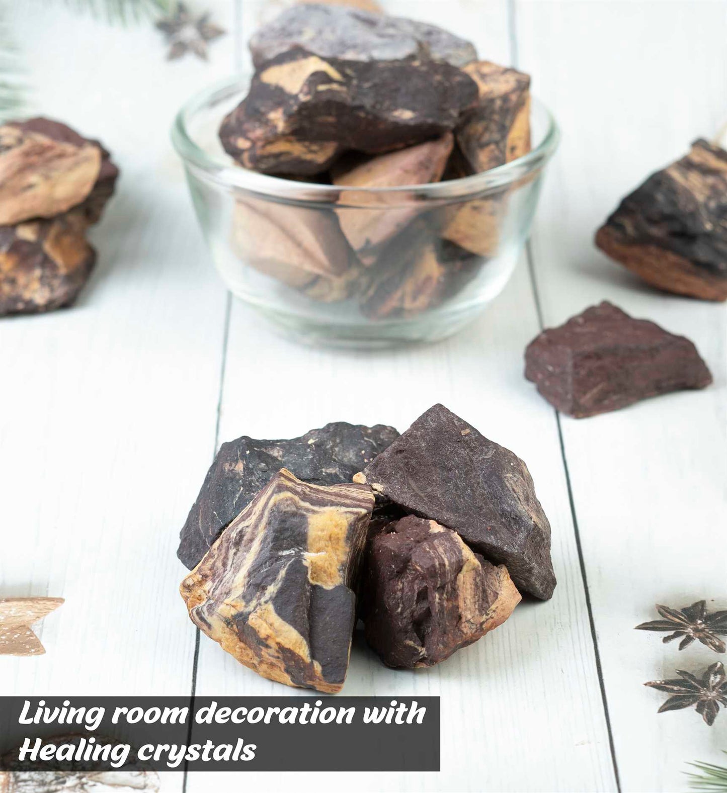 Wooden Jasper Rough/Raw Crystal for Tumbling Chakra Balancing - TheIndianHand
