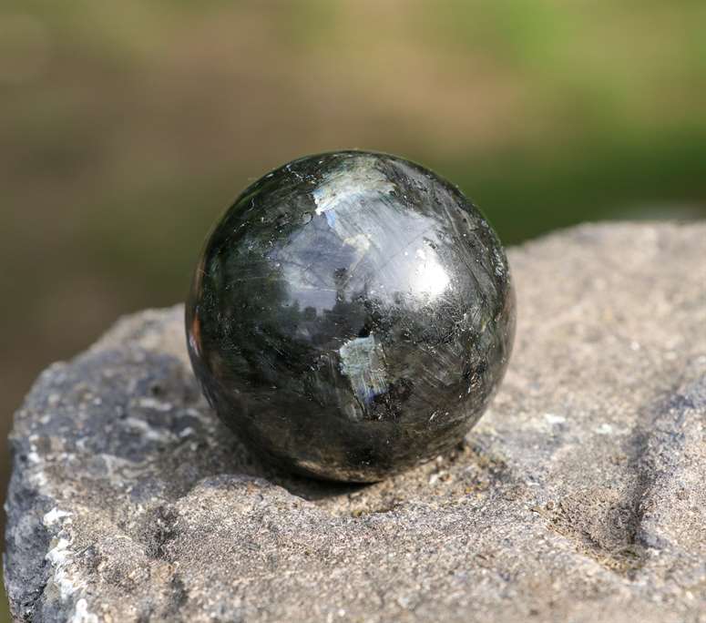 Larvikite Crystal Sphere Ball - Inner Strength - TheIndianHand