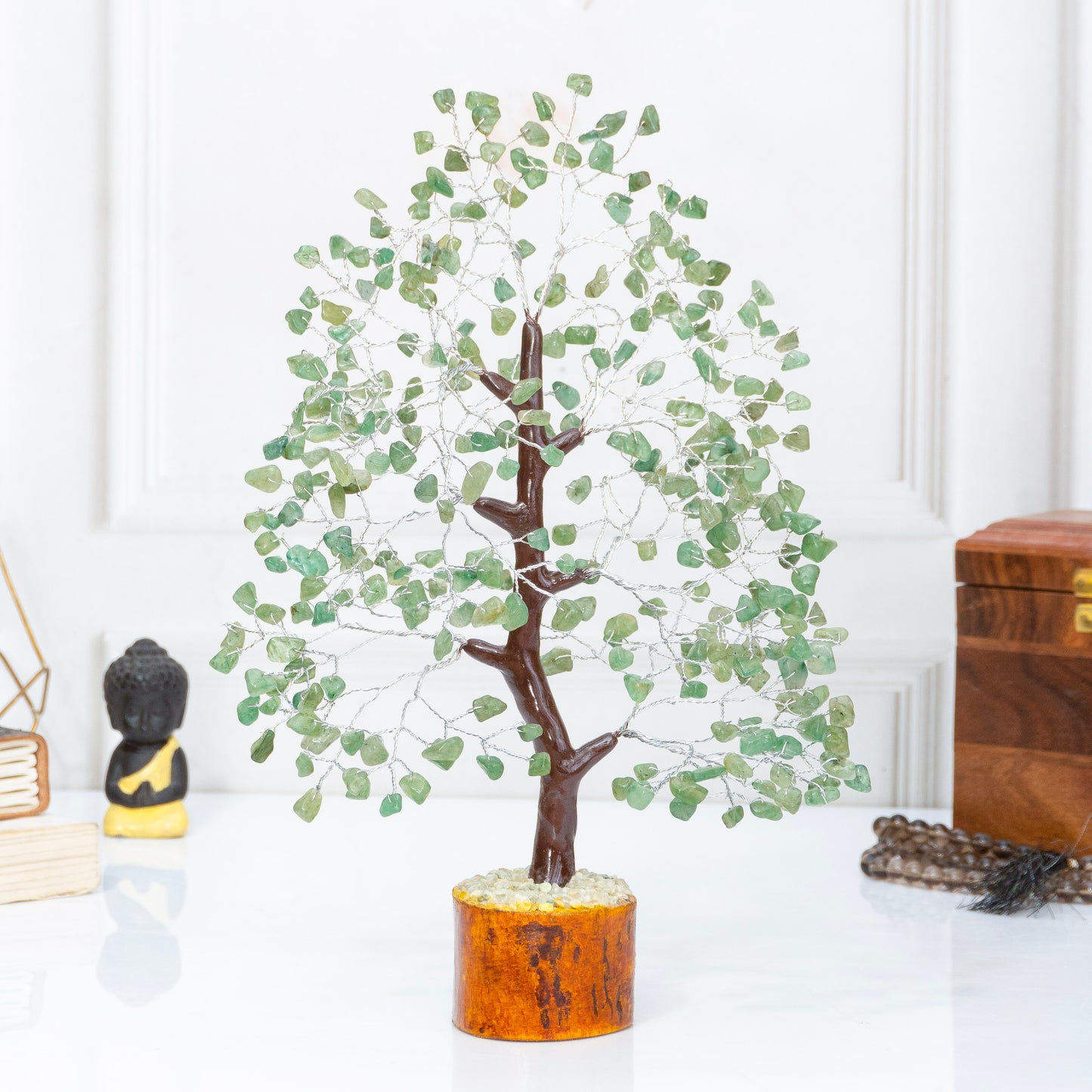 Green Jade Crystal Tree - TheIndianHand