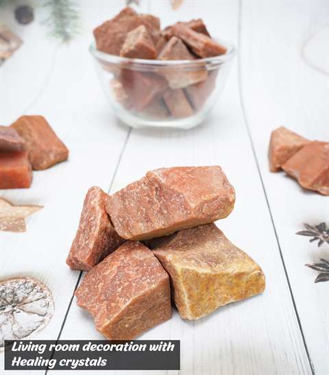 Red Jade Rough/Raw Natural Crystal for Tumbling Chakra Balancing - TheIndianHand