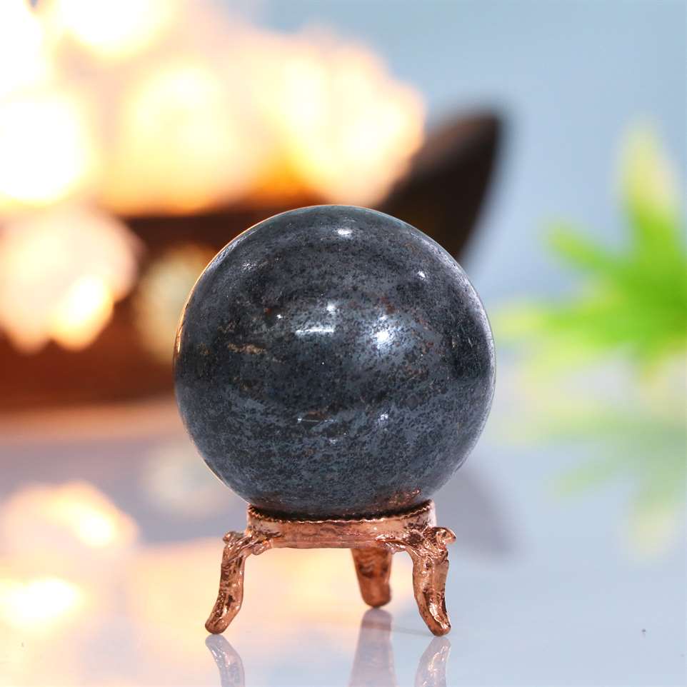 Hematite Crystal Sphere Ball - Grounding and Stability - TheIndianHand