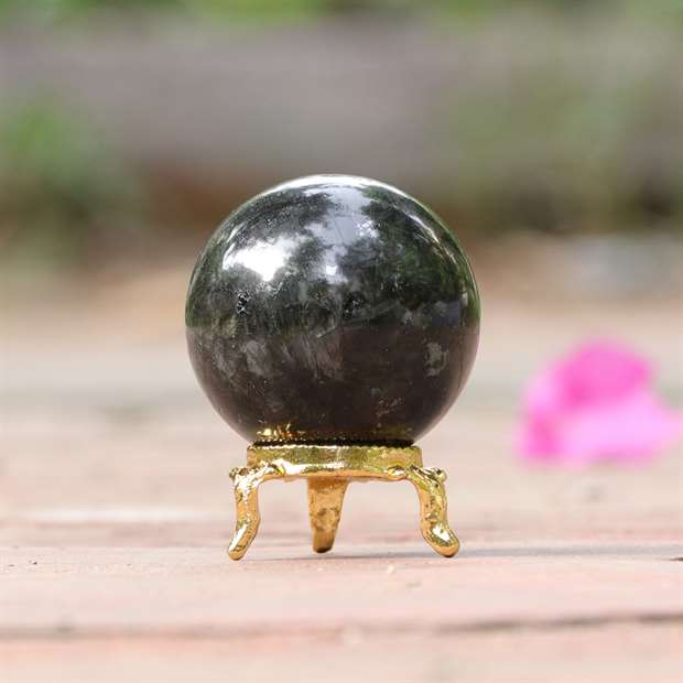 Larvikite Crystal Sphere Ball - Inner Strength - TheIndianHand
