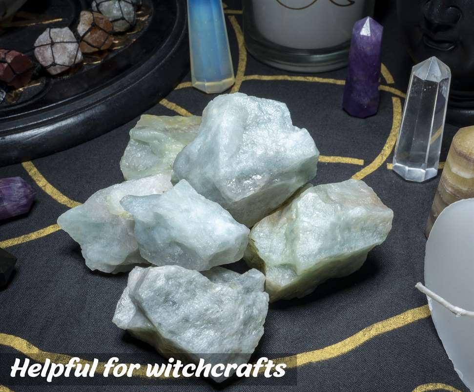 Aquamarine Rough/Raw Natural Crystal for Tumbling Chakra Balancing - TheIndianHand