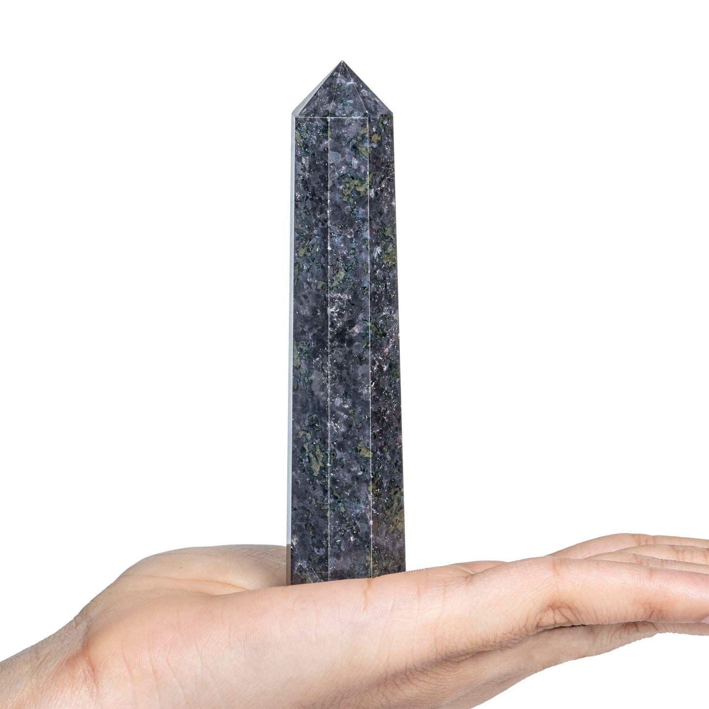Indigo Gabbro Healing Crystal Wand - For Manifestation, Massage, and Inner Harmony - TheIndianHand