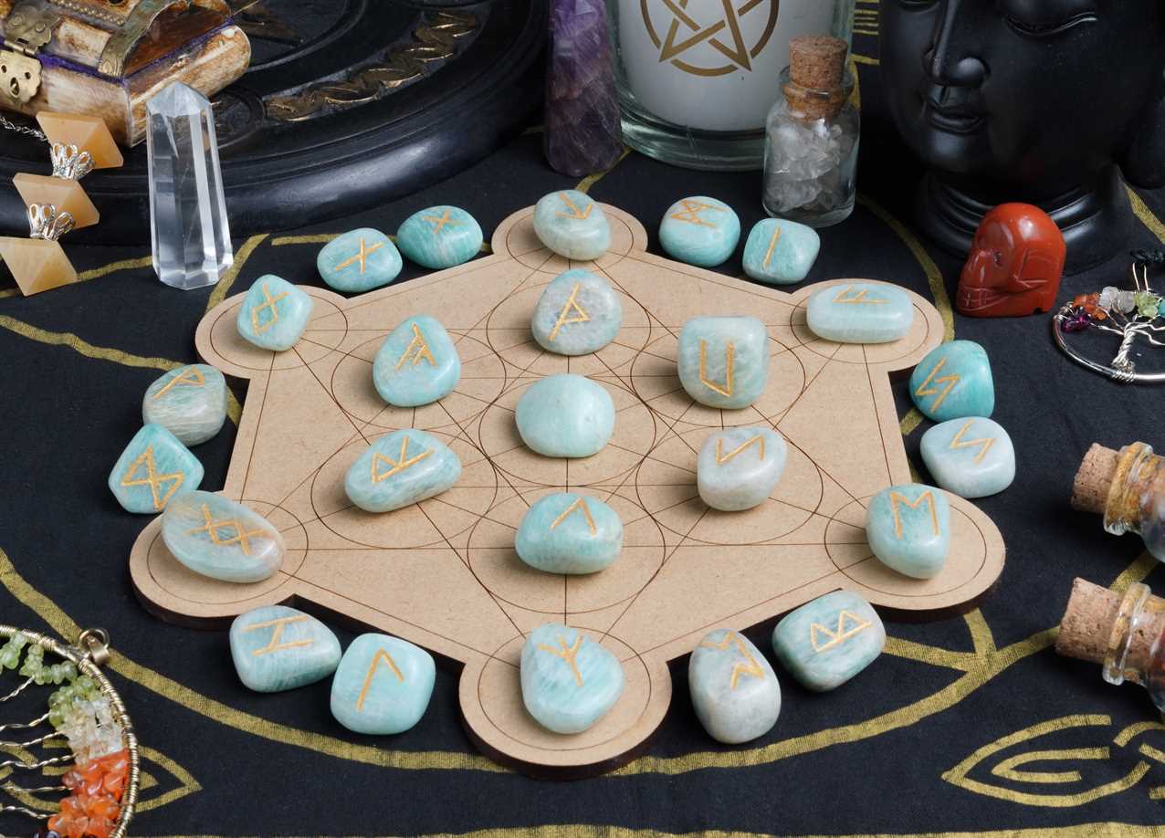 Amazonite Rune Stones Sets for Beginners - TheIndianHand