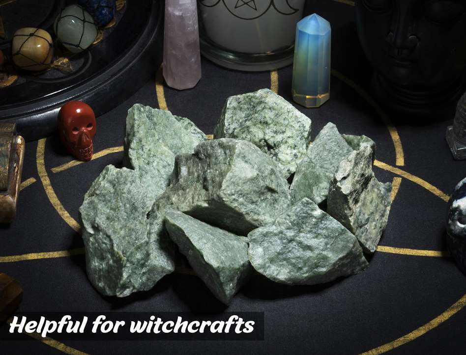 Afghani Jade Rough/Raw Crystal for Tumbling Chakra Balancing - TheIndianHand