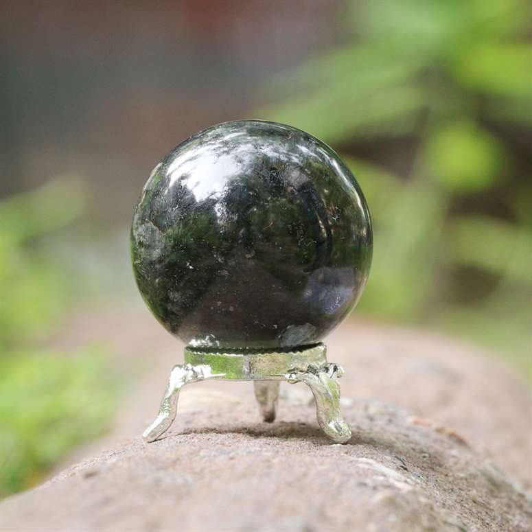 Larvikite Crystal Sphere Ball - Inner Strength - TheIndianHand