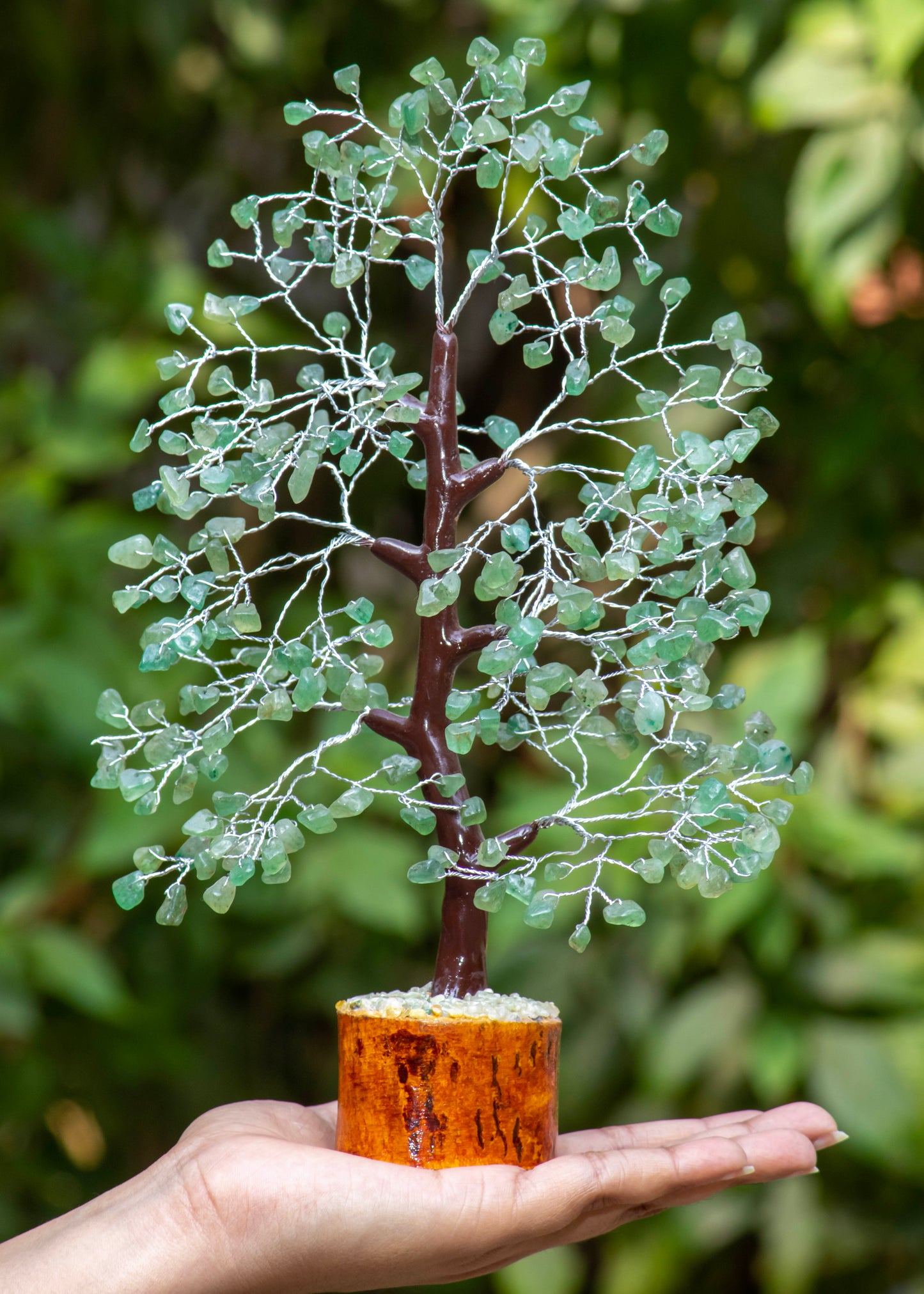 Green Jade Crystal Tree - TheIndianHand
