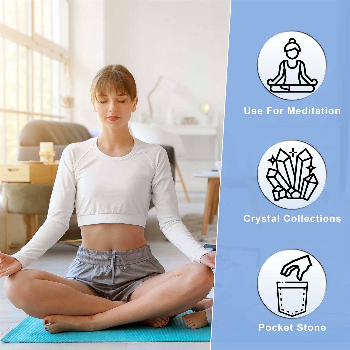 Rainbow Moonstone Crystal Heart Shape Stone - TheIndianHand