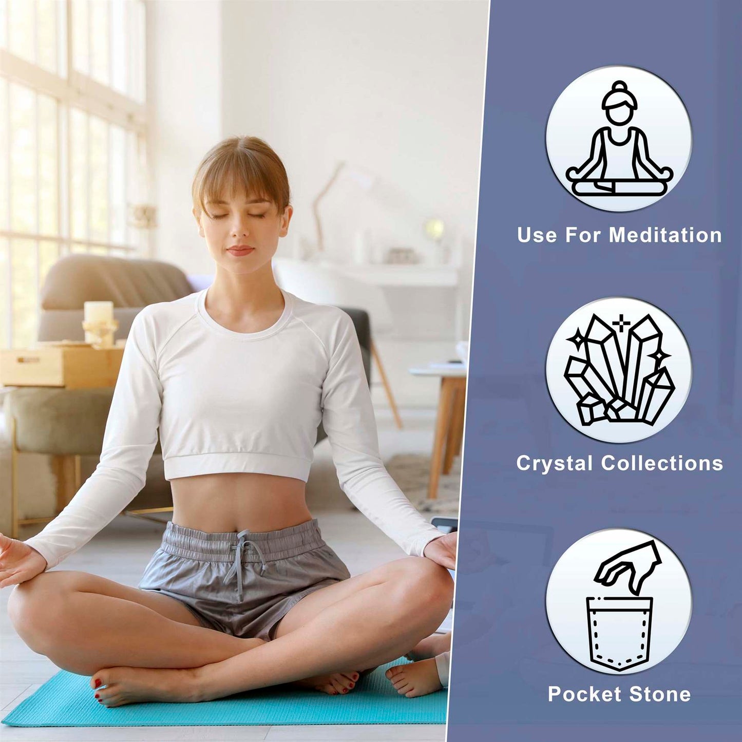 Indigo Gabbro Crystal Heart Shape Stone - TheIndianHand