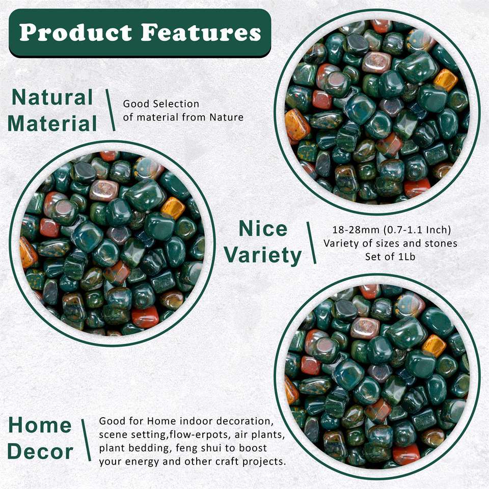 Bloodstone Tumbled Stones - TheIndianHand