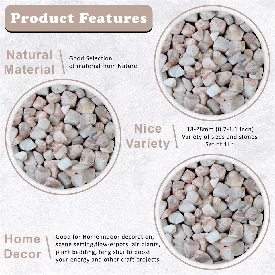 Scolecite Tumbled Stones - TheIndianHand