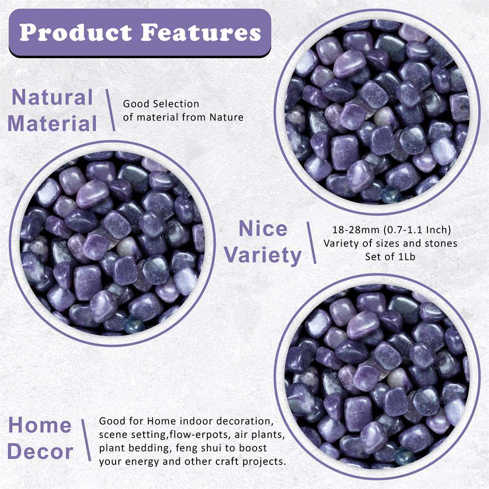 Lepidolite Tumbled Stones - TheIndianHand