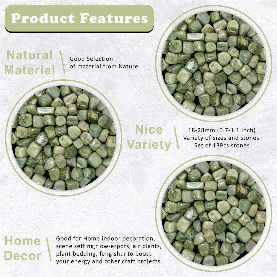 Serpentine Tumbled Stones - TheIndianHand