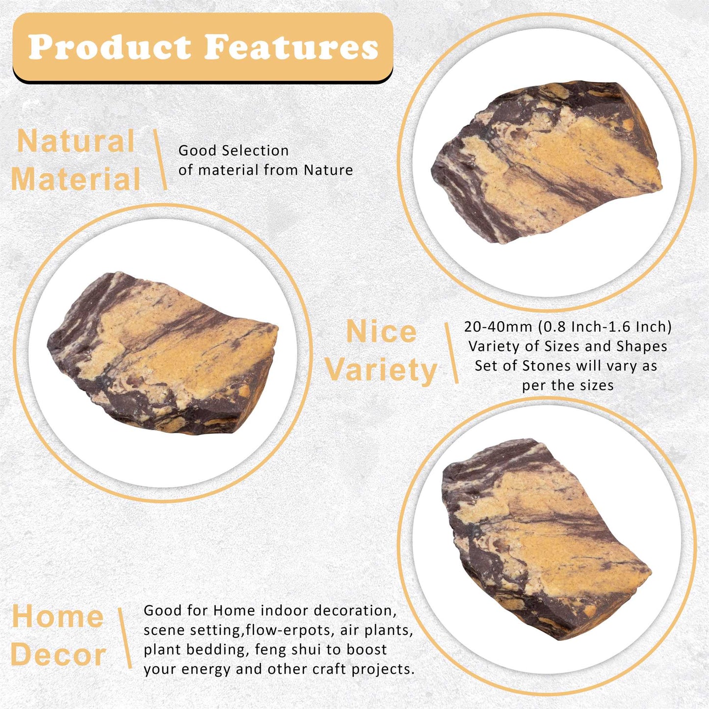 Wooden Jasper Rough/Raw Crystal for Tumbling Chakra Balancing - TheIndianHand