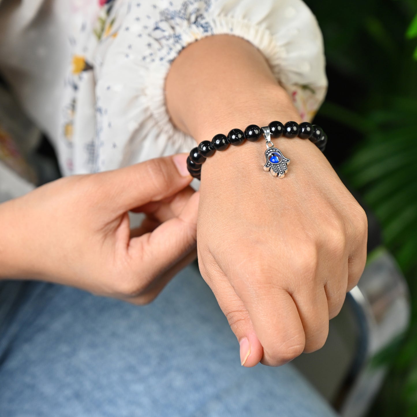 Black Obsidian Crystal Bracelet โ For Protection, Strength & Energy Cleansing