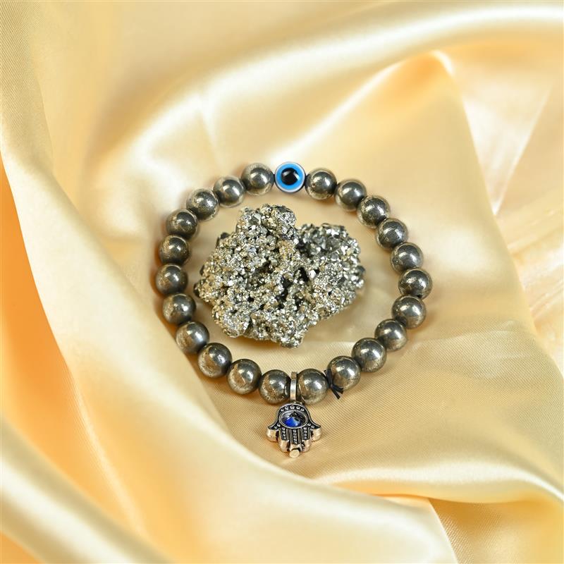 Pyrite Money Magnet Bracelet Combo – Free Pyrite Cluster Worth ₹499