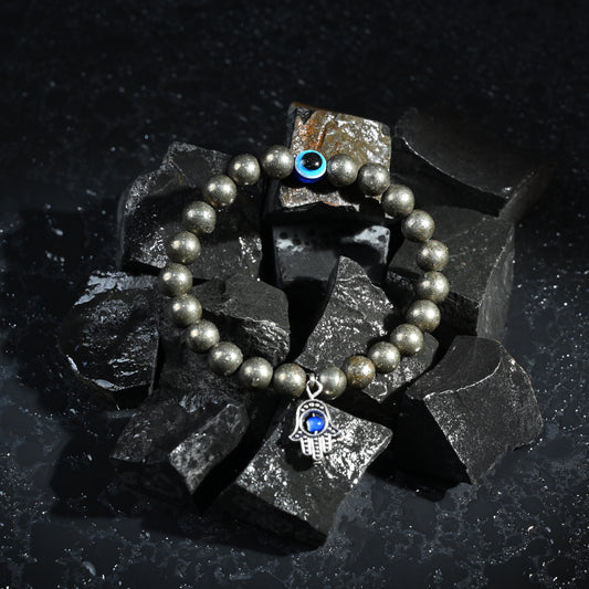 Golden Pyrite Crystal Bracelet – For Wealth, Confidence & Positive Energy